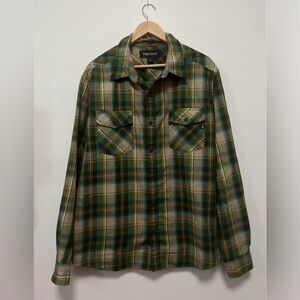 Marmot Men’s XXL Green Plaid Flannel Shirt Long Sleeve